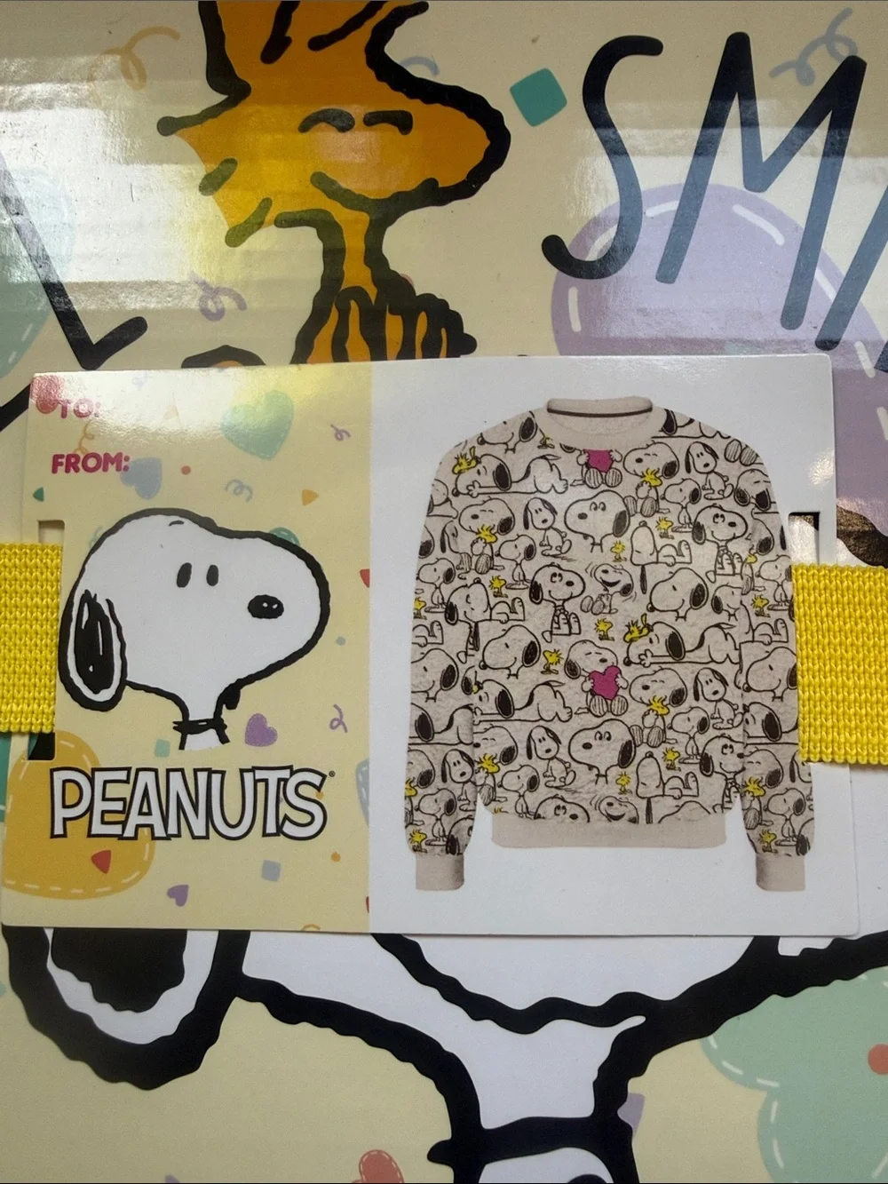 Peanuts All Smiles Gift Box Sweatshirt Snoopy XL NWT - Picture 2 of 3